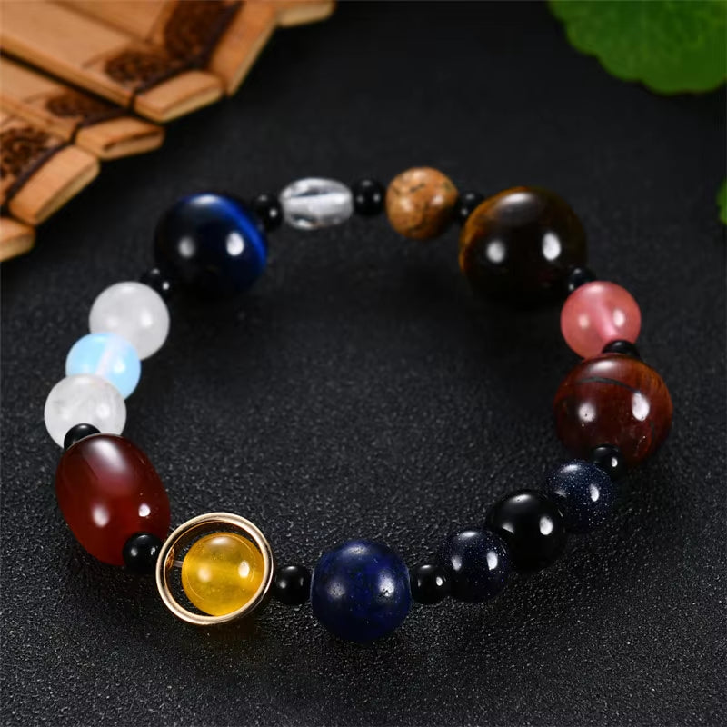 2024 Eight Planets Bead Bracelet Men Natural Stone Universe Yoga Solar Chakra Bracelet for Women Men Jewelry Gifts Drop Shipping